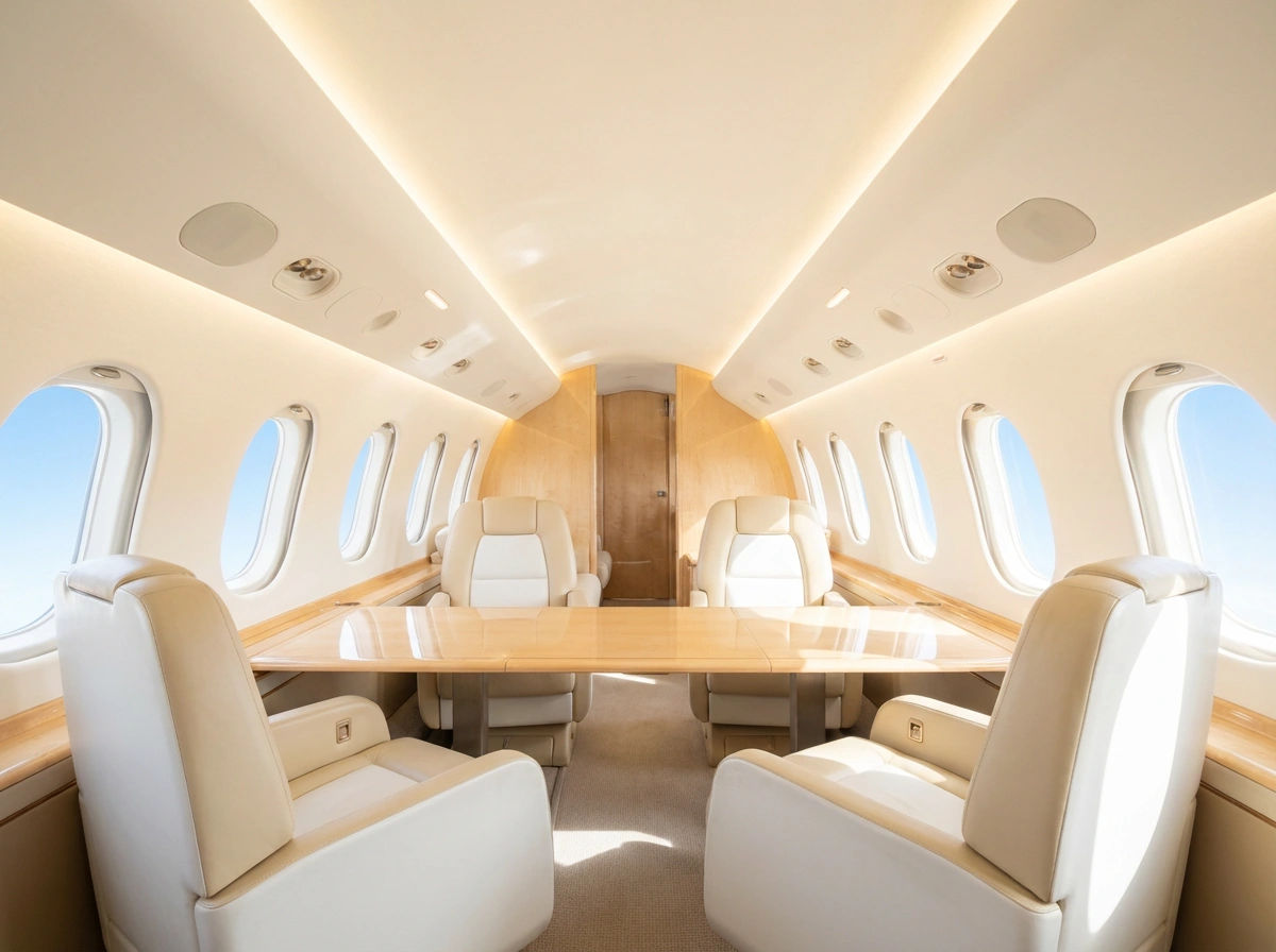 Private Jet Marsh Harbour — luxury private jet interior